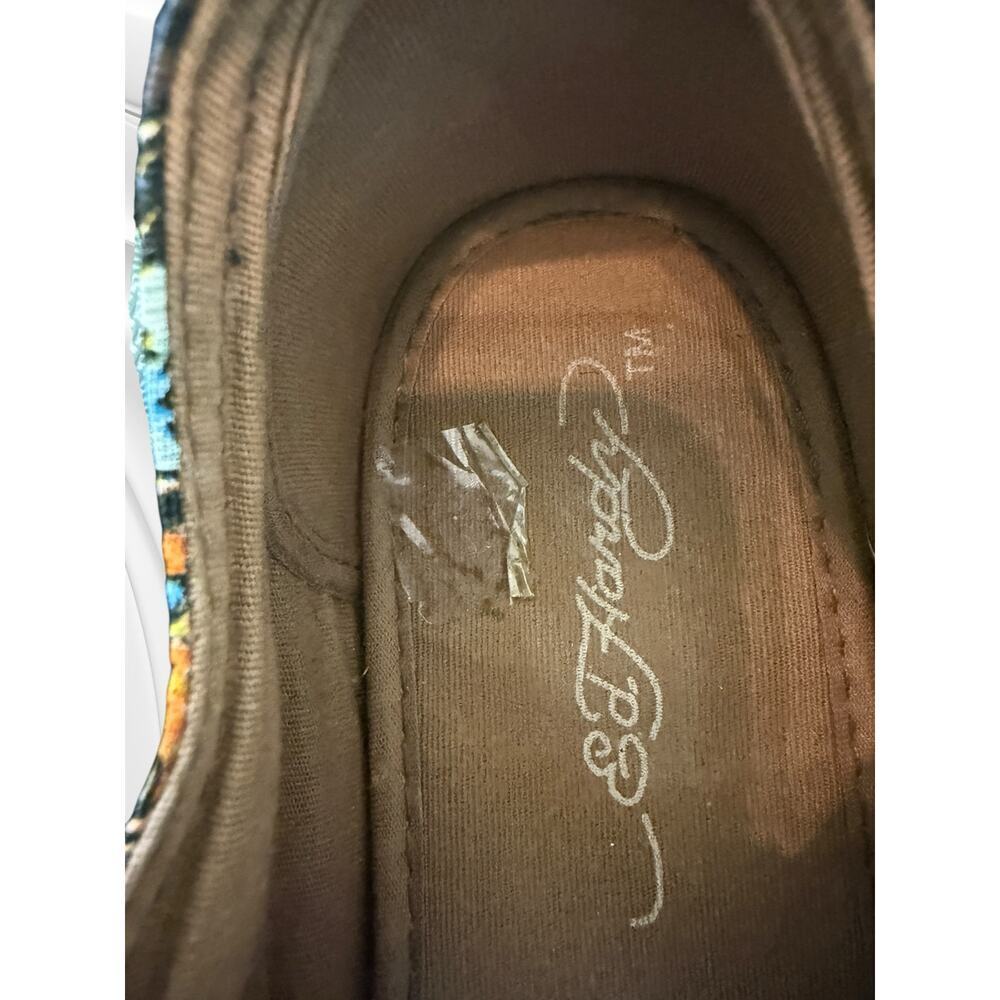 Vintage Y2k Ed Hardy Slip-On Canvas Sneakers Tattoo, Skull Graphic 7 - Picture 5 of 9